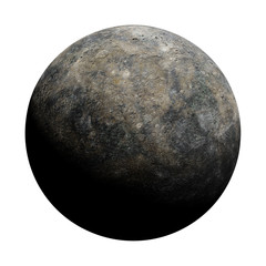 planet Mercury isolated on white background 