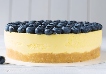 Cheesecake with blueberry, horizontal