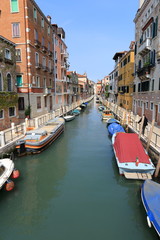 Venice - April 10, 2017: The view on Canal in Venice, on April 10, 2017 in Venice, Italy