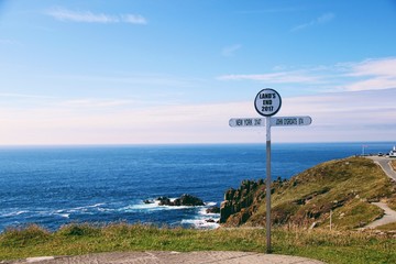 Land's end in England