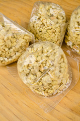 Dumpling in plastic foil