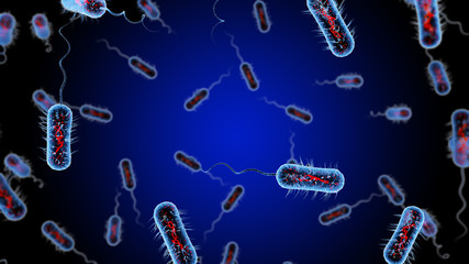 Bacteria virus 3D render