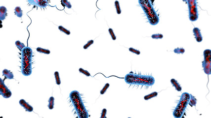 Bacteria virus 3D render