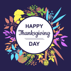 Obraz premium Happy Thanksgiving day card