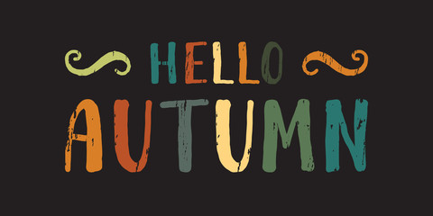 Hello autumn inscription.