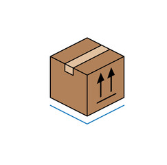 Cardboard box isolated on white background