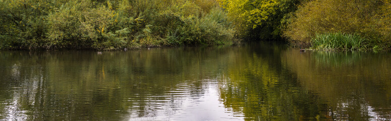 Panoramaaufnahme Ententeich in Hannover hinterm Maschsee