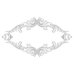 Vintage baroque ornament element