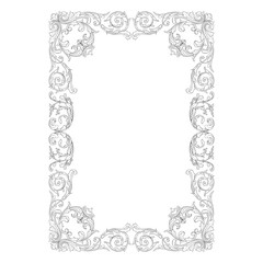 Vintage baroque ornament element