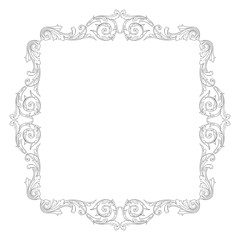 Vintage baroque ornament element