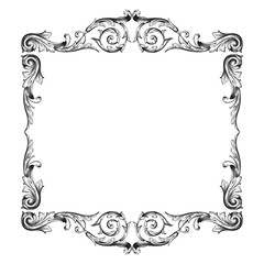 Vintage baroque ornament element