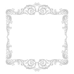 Vintage baroque ornament element