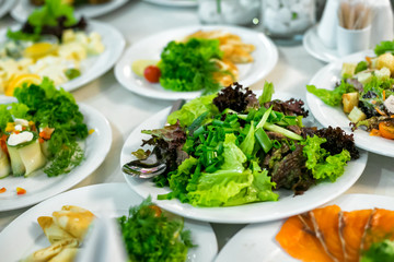 buffets, appetizers, wedding table