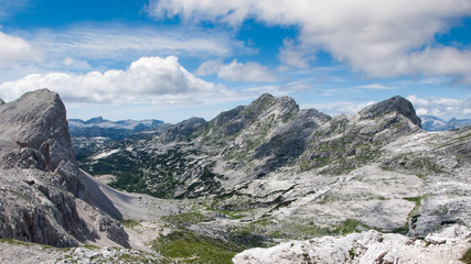 Fototapeta premium Beautiful panorama of the valley of the seven Triglav lakes, Triglav National Park, Slovenia