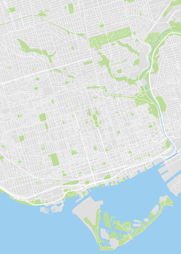 Toronto colored vector map