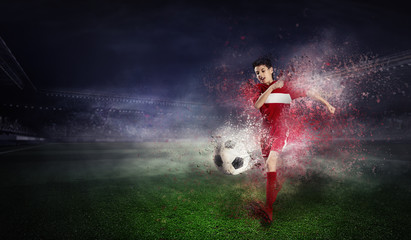 He is going to become a champ. Mixed media