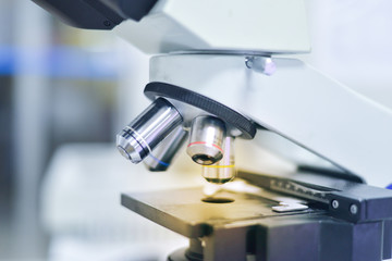 microscope laboratory equipment medical science background.