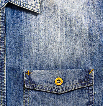 Background Close Up Pocket  Front Side Shirt Jean