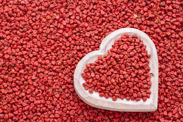  Seeds of achiote, originating from central america and parts of south america is used to season food