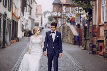 Naklejka premium bride and groom