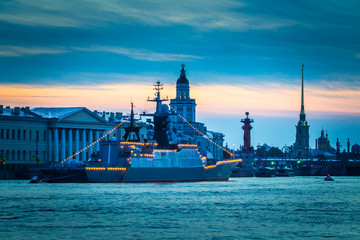 Naklejka premium St. Petersburg. Day Military Navy.