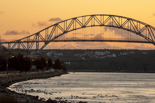 Winter Sunrise Bourne Bridge