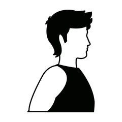 handsome man with muscular body icon image