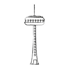 futuristic tower urban made of glass outside future town building