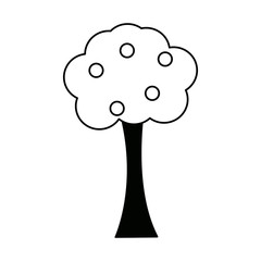 tree bush cartoon foliage ecology forest elements