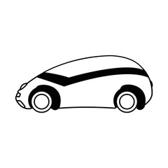 Fototapeta premium futuristic car vehicle smart autonomous side view