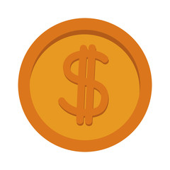 gold coin dollar money currency icon