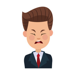 businessman character sad people problem