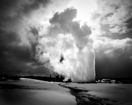 Old Faithful In Winter