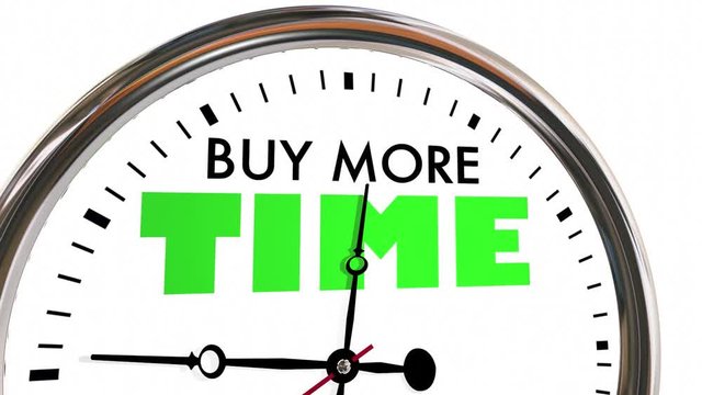 Buy More Time Schedule Buying Extra Clock Hands Ticking 3d Animation