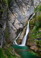 Fototapeta na wymiar Savica Waterfall, Bohinj, Slovenia