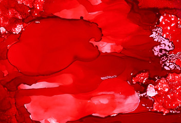 Abstract raster textured red with flow