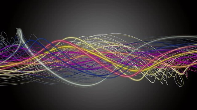 Fantastic animation with stripe object in slow motion, 4096x2304 loop 4K