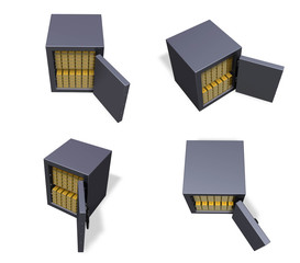 3D Bullion vaults icon. 3D Icon Design Series.