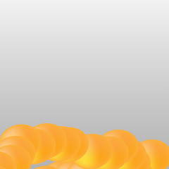 orange circle shape on white grey background