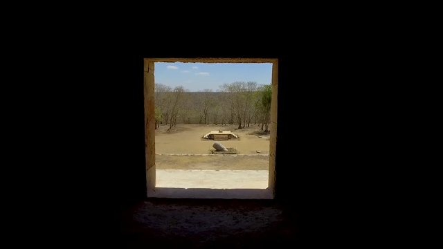 Uxmal Mayan Ruins View from inside the Pyramid