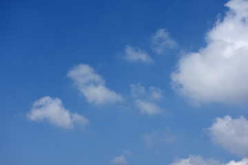青空と雲「空想・雲のモンスターたち」子沢山、家族旅行、ファミリー、親子などのイメージ