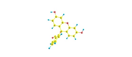 Fluorescein molecular structure isolated on white