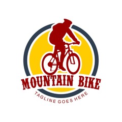 Obraz premium Unique Mountain Bike Illustration Logo