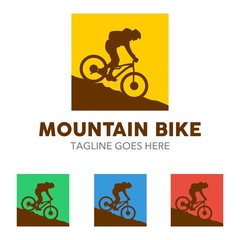 Unique Mountain Bike Illustration Logo