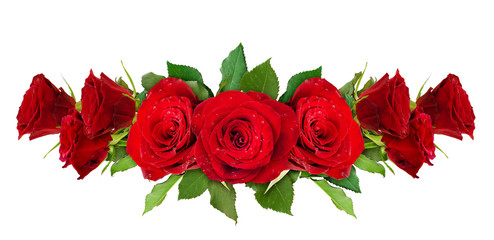 Naklejka premium Red rose flowers arrangement