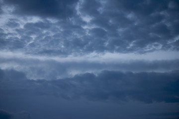 Dark cloud and sky before stome