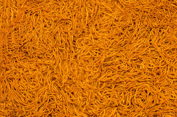 Close-up crispy noodles. (Deep fried noodle)
