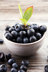 blueberries in bowl. Juicy and fresh