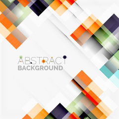 Fototapeta premium Abstract blocks template design background, simple geometric shapes on white, straight lines and rectangles