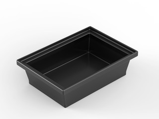 tray on white background